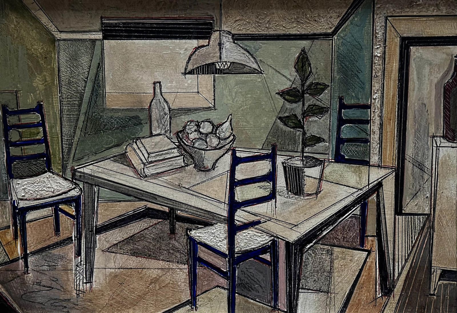 Mike Skinner, Three Blue Chairs