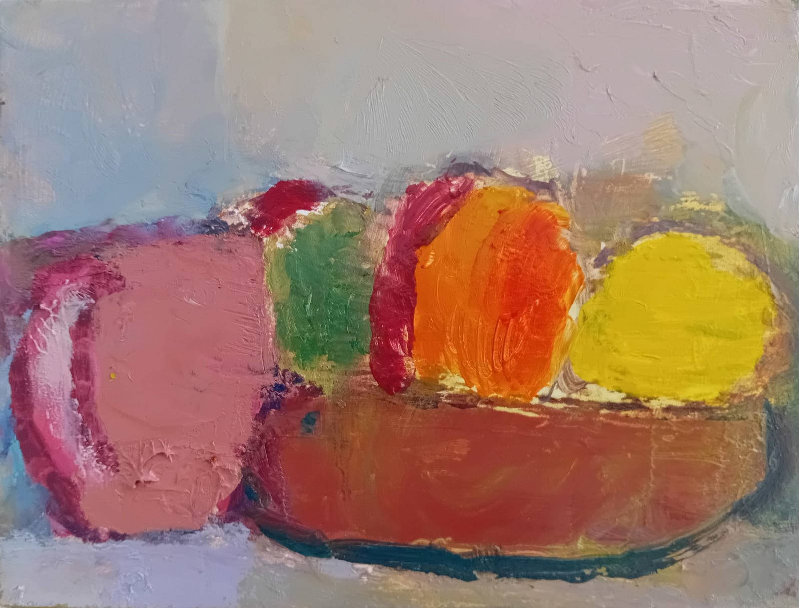 Michael Weller, Pink Cup and Bowl of Apples 2, 29th May, 2025