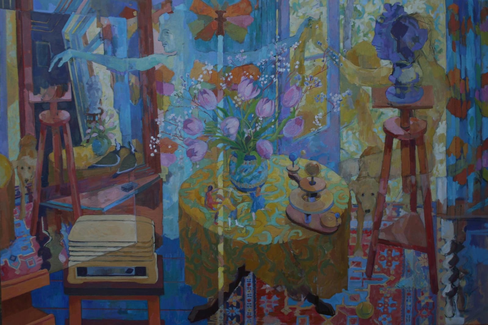 Kimm Stevens, Studio with Flowers