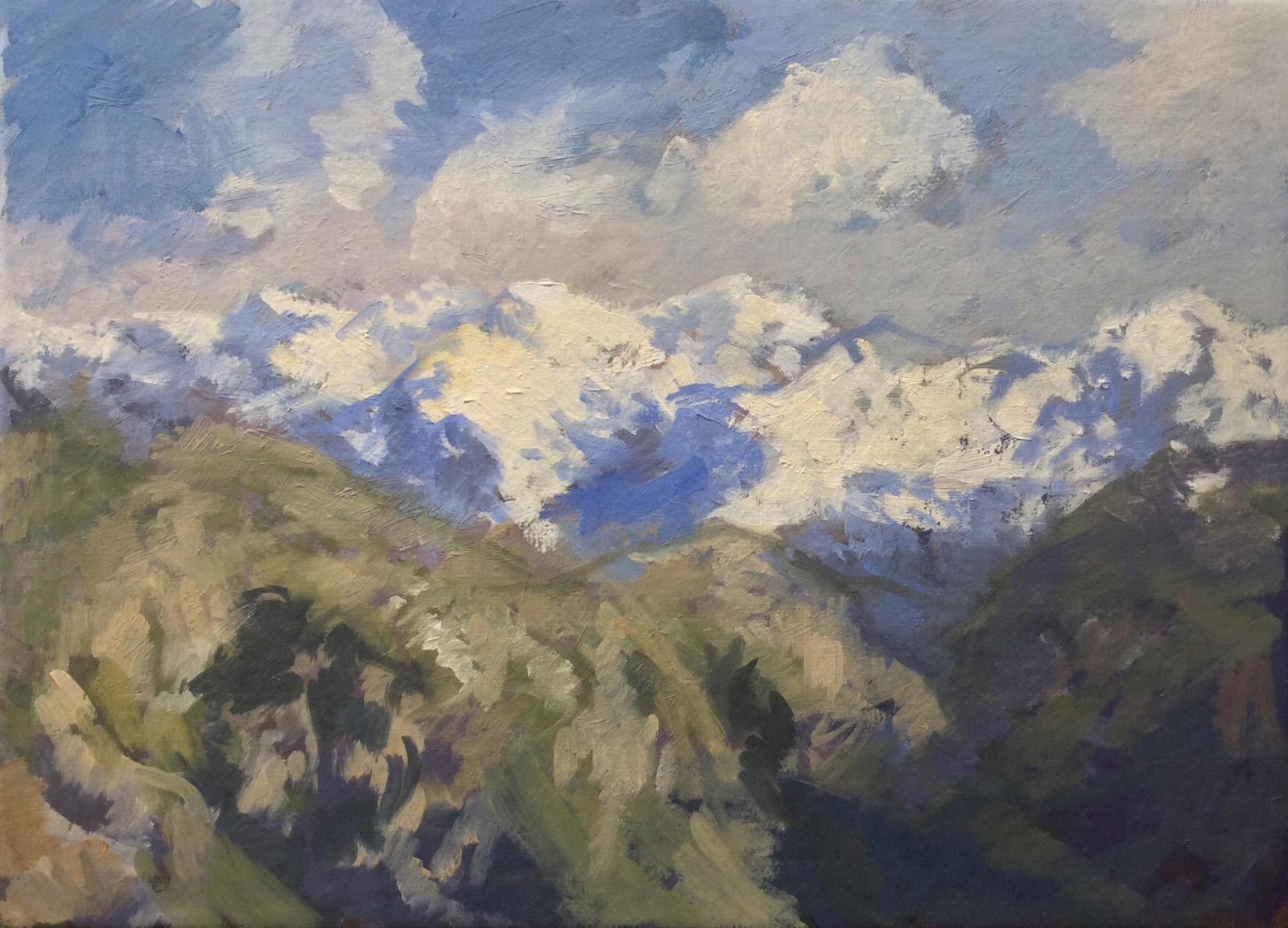 Peter Kuhfeld, Morning Light across Lake Como and on to the Alps