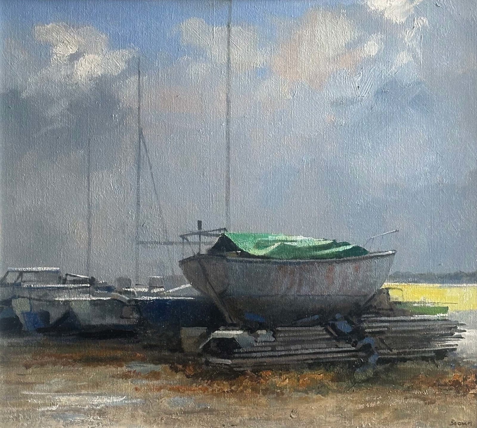 Robert Brown, Boats at Avranche, Against the Light