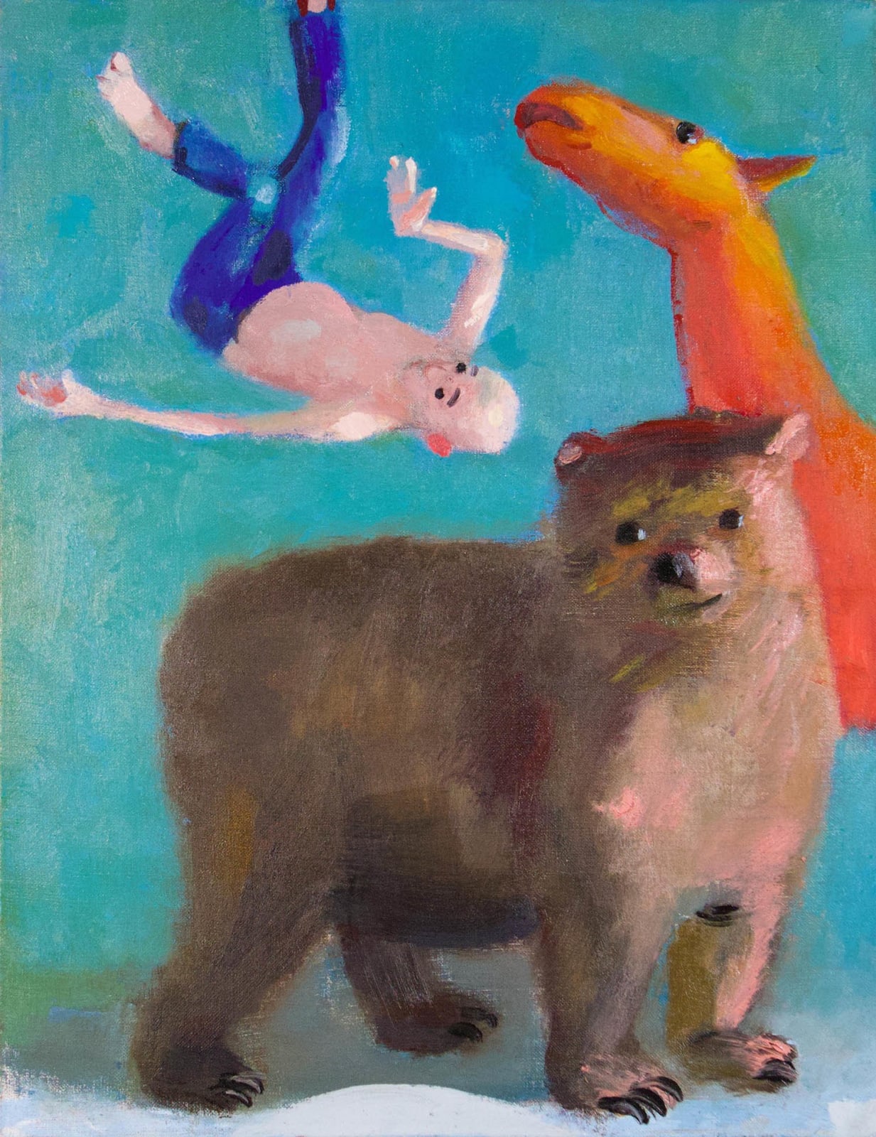 Charles Williams, Falling Man with Bear and Horse V1