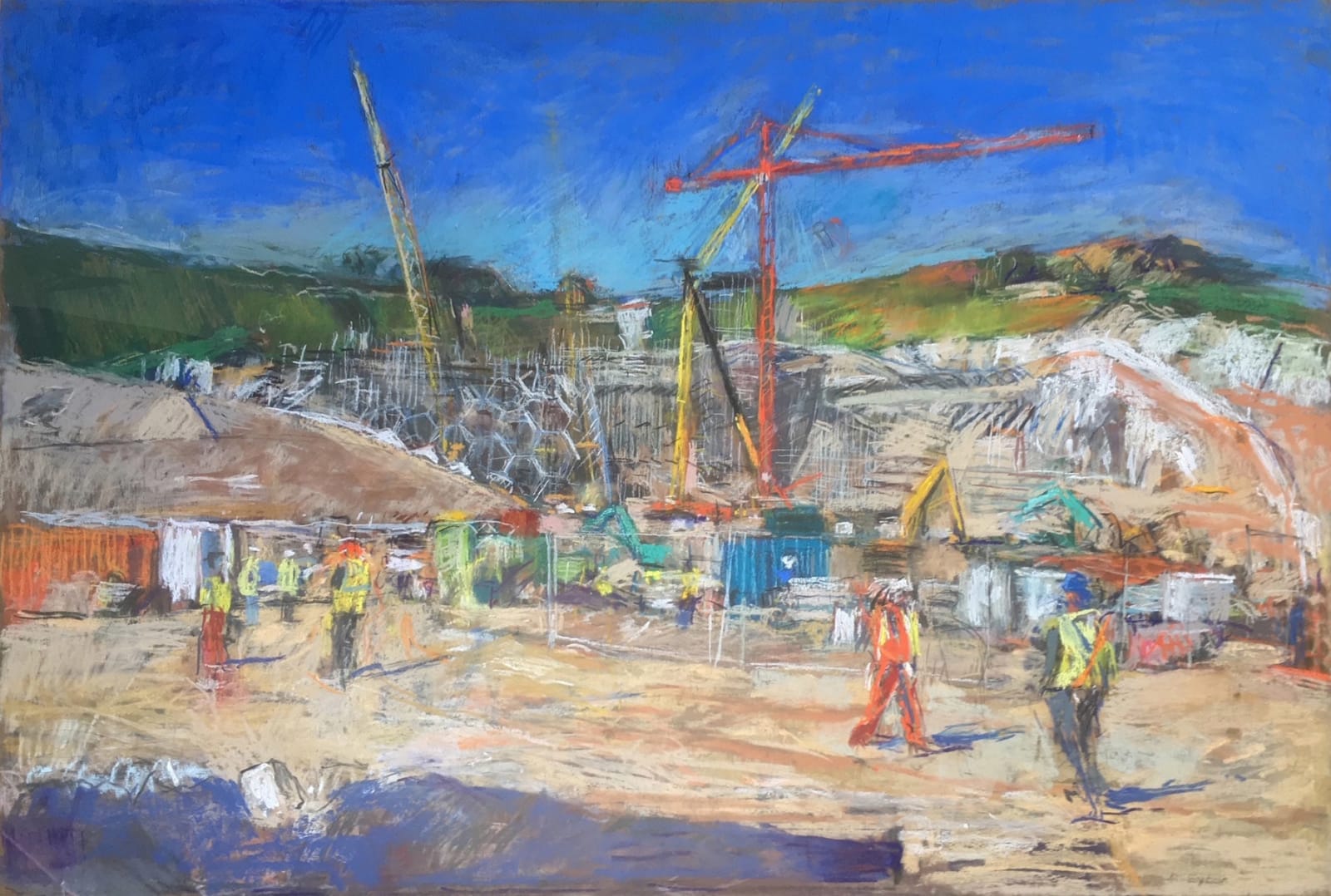 Anthony Eyton, Eden Project, Construction 1998