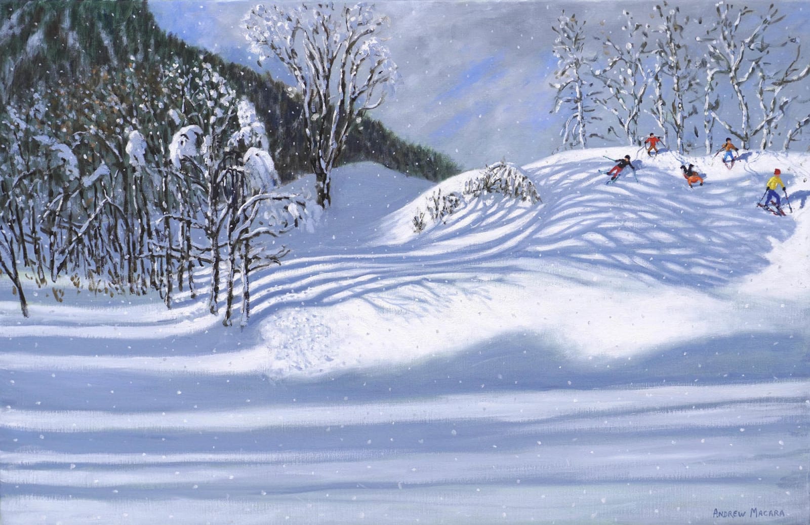Andrew Macara, Tree Shadows and Skiers, Tignes, France