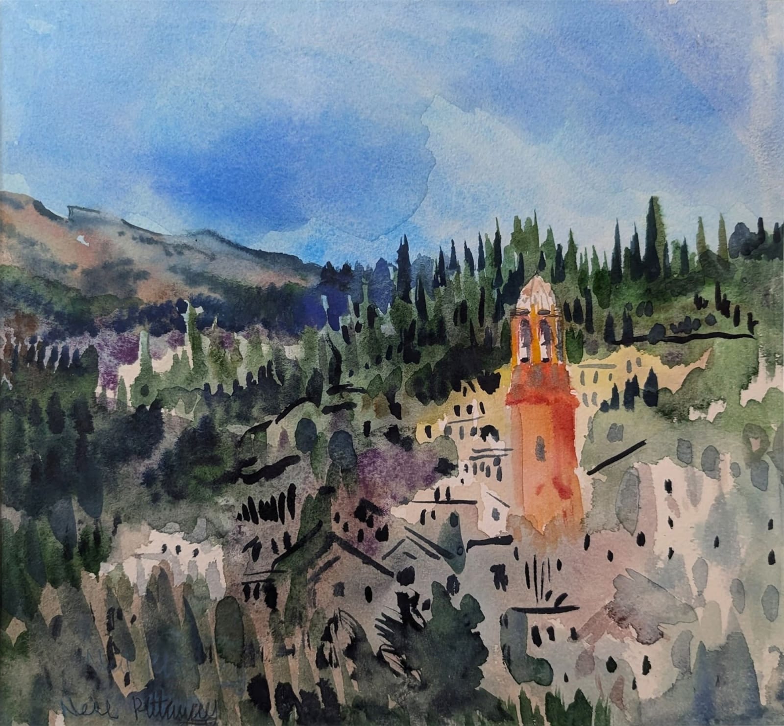 Neil Pittaway, View of Competa, Andalucia, Spain