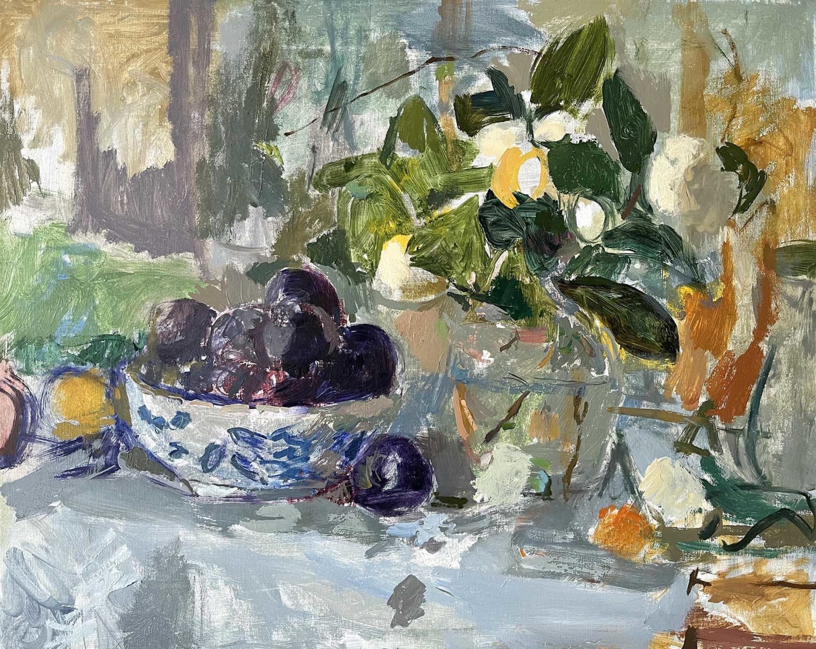 Daniel Shadbolt, Plums and Camellia