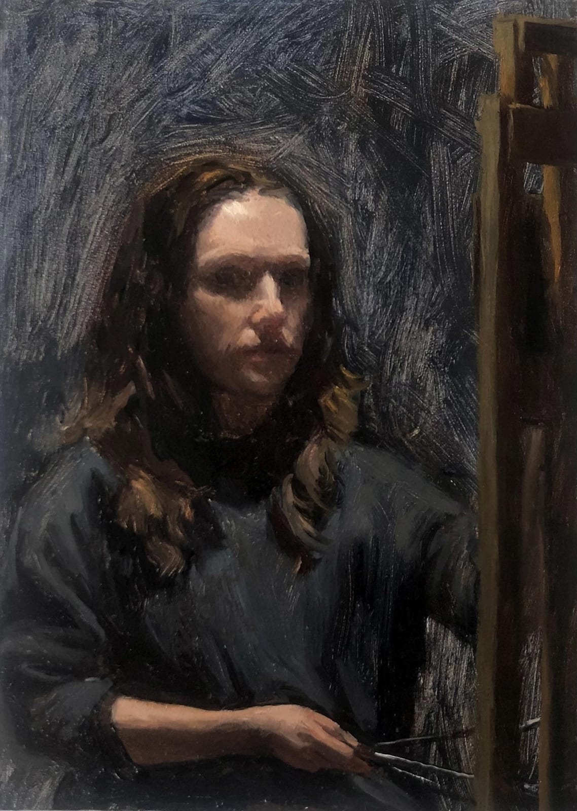 Rosemary Lewis, Self Portrait at the Easel