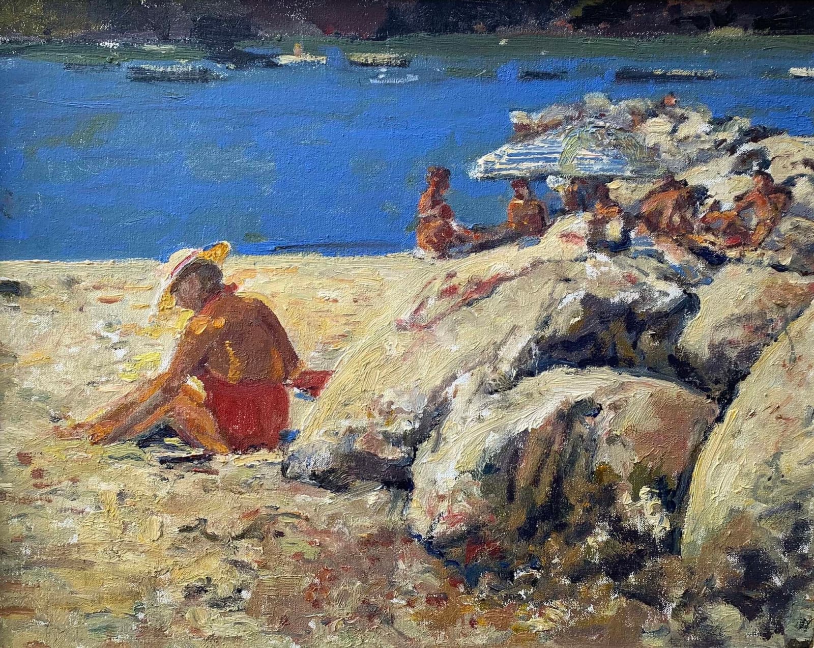 Tom Coates, Mary Sketching in Port del Stoller Majorca