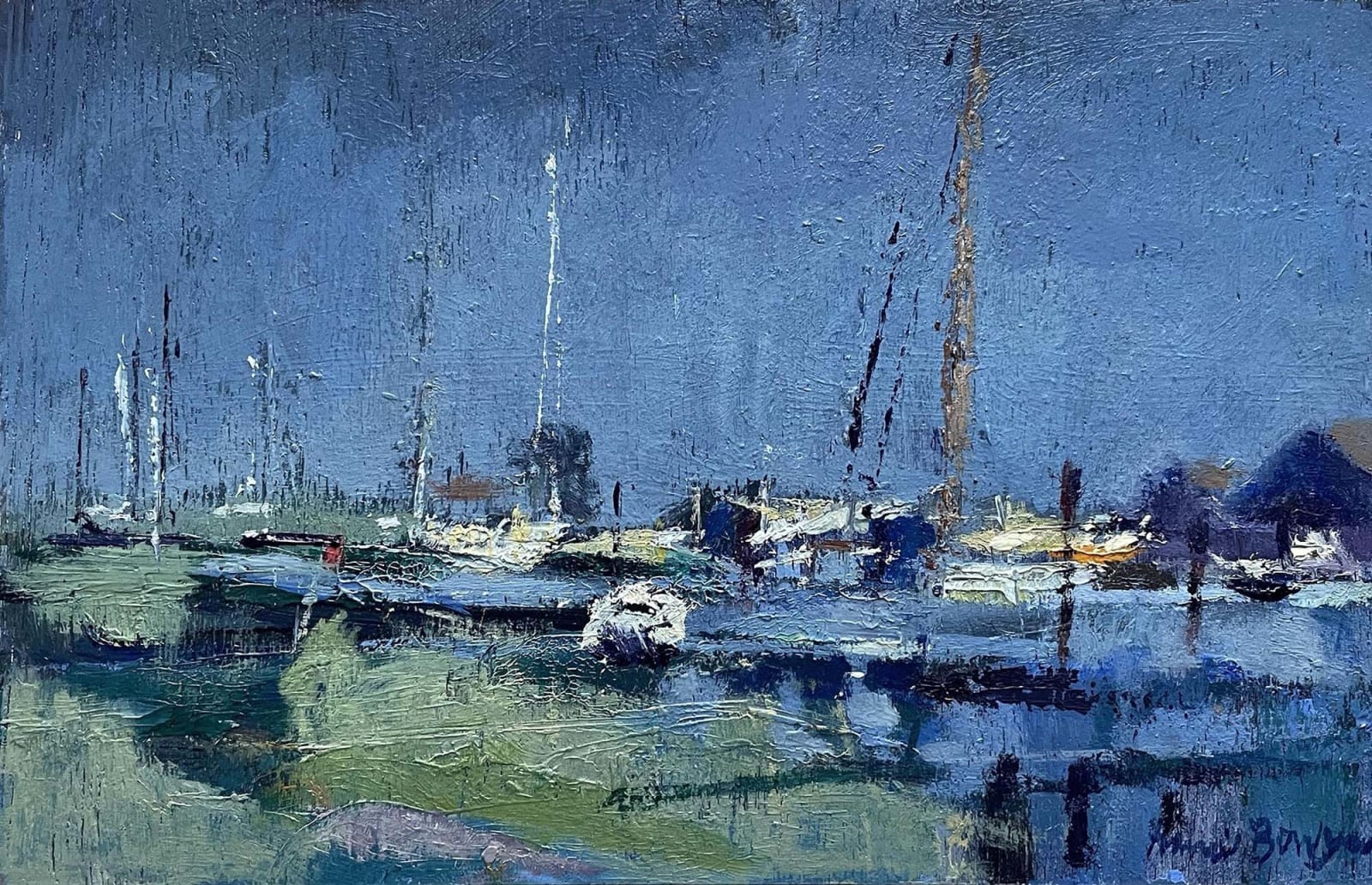 Francis Bowyer, Boats on the Blyth River, Walberswick
