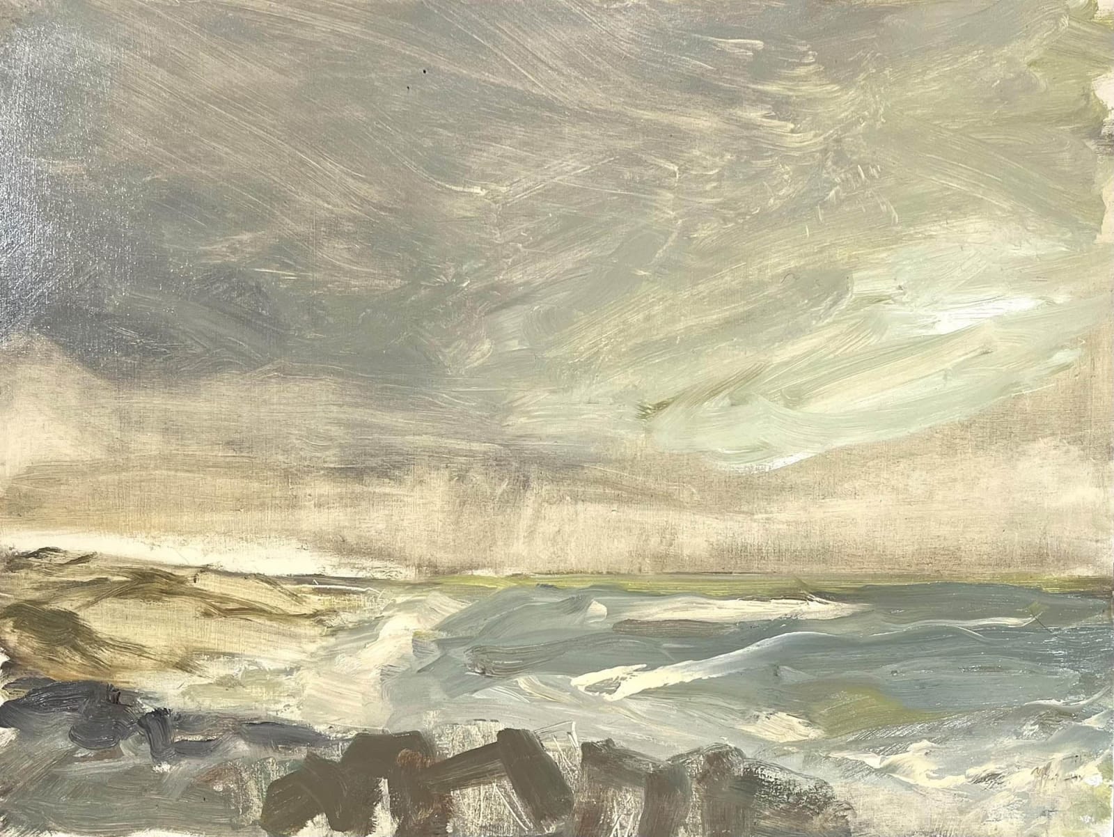 Caroline Hall, Climping After Storm Ciaran