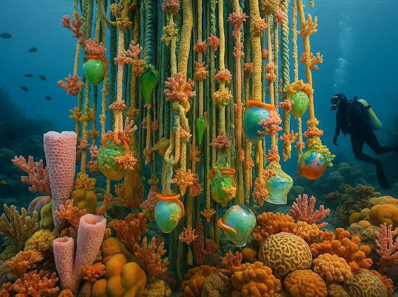 Sandra Keja-Planken, Alien Plantlife bag blue, 2025