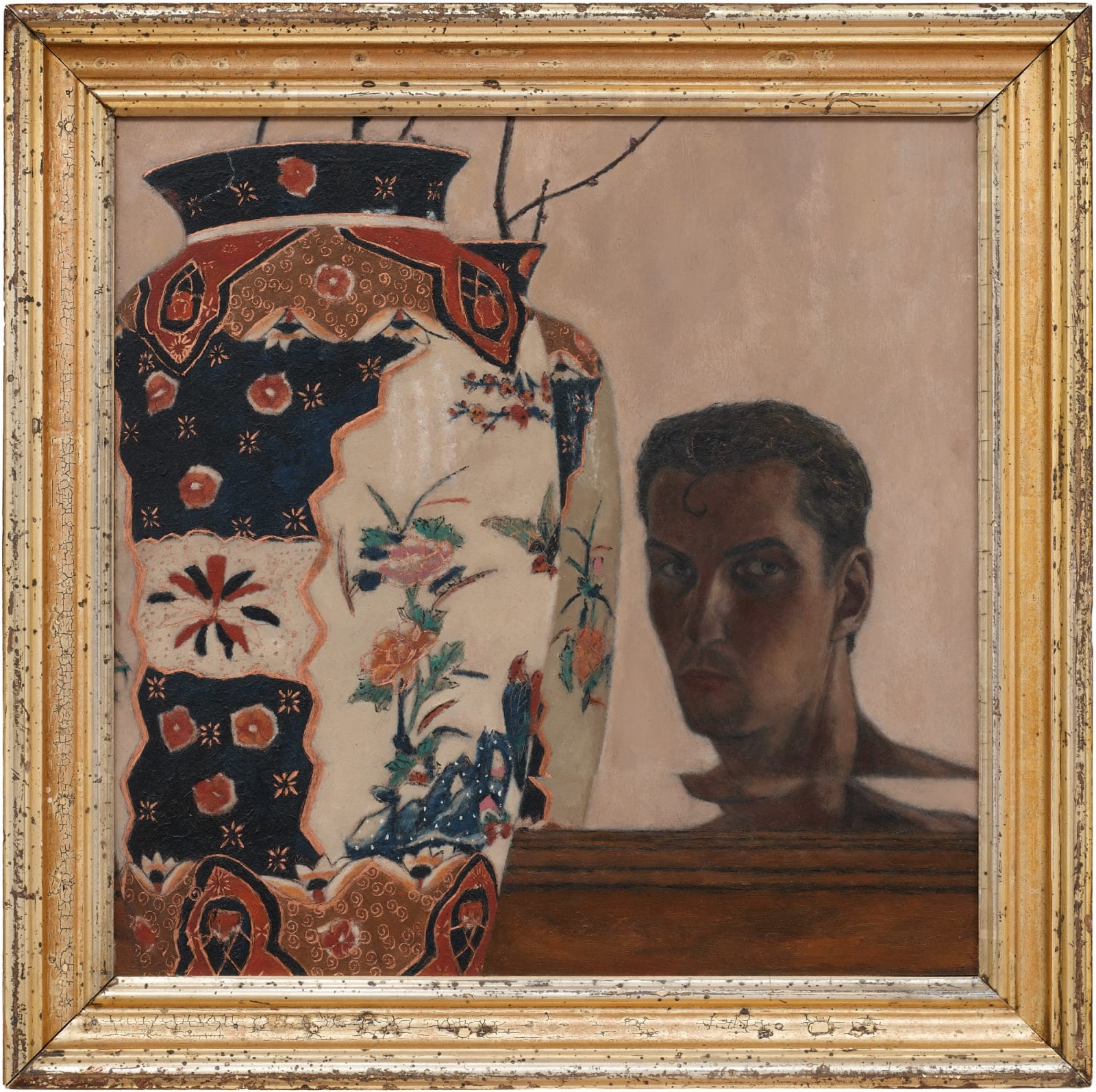 Max Jahn, Self Portrait With a Japanese Vase, 2024