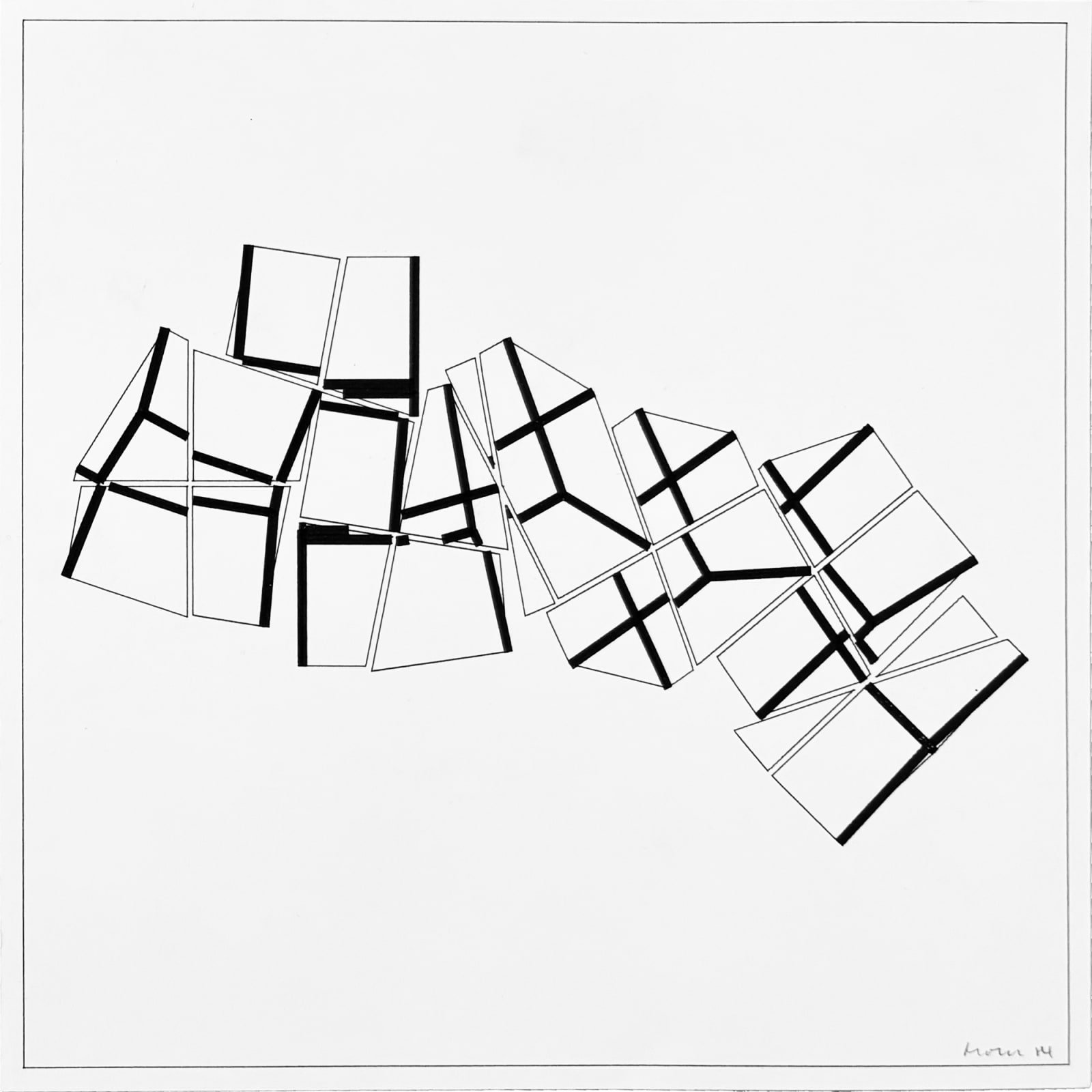 Manfred Mohr, P360 Growth, 1984