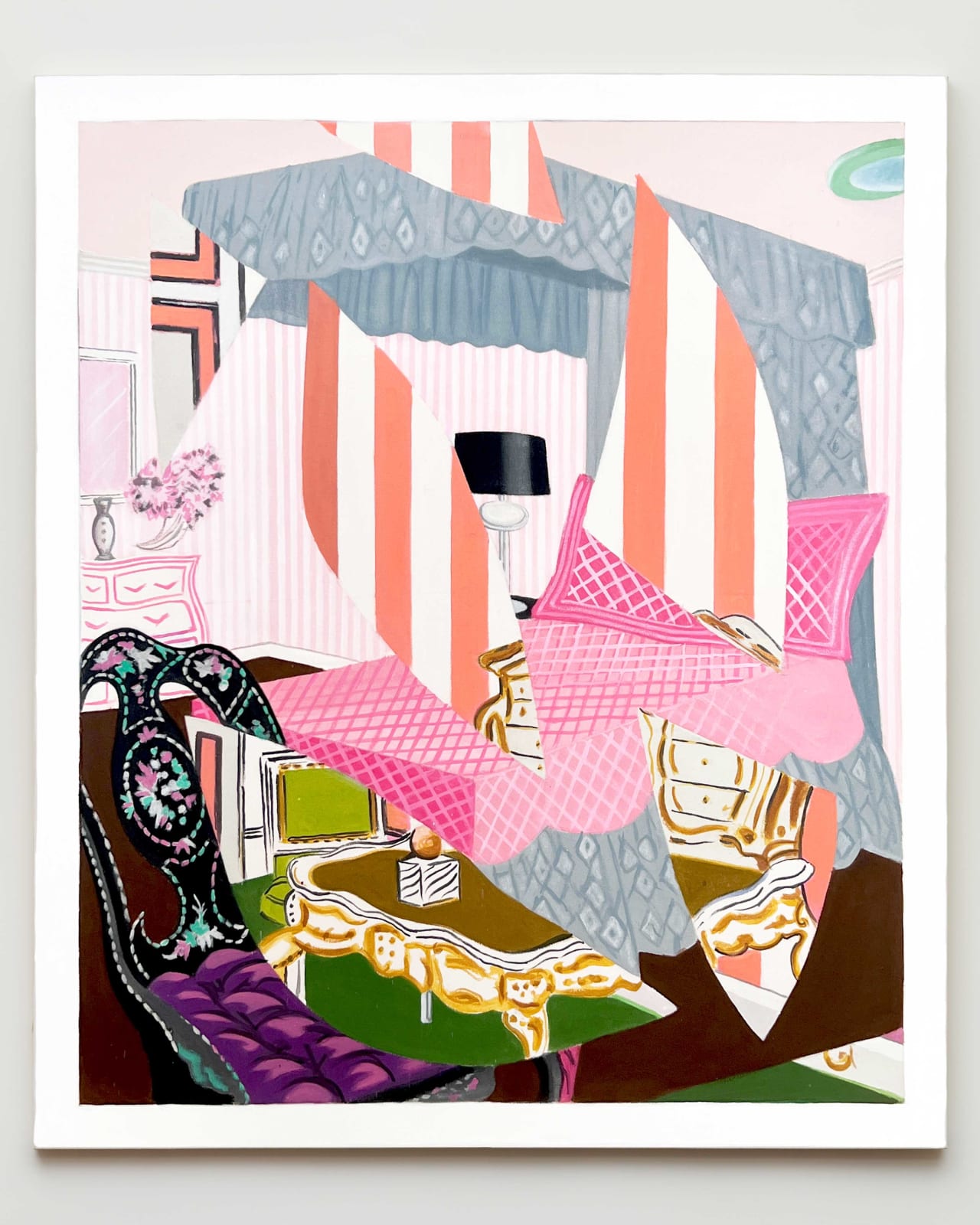 Bob Knox, Thinking of Two Rooms (Orange Stripes), 2022