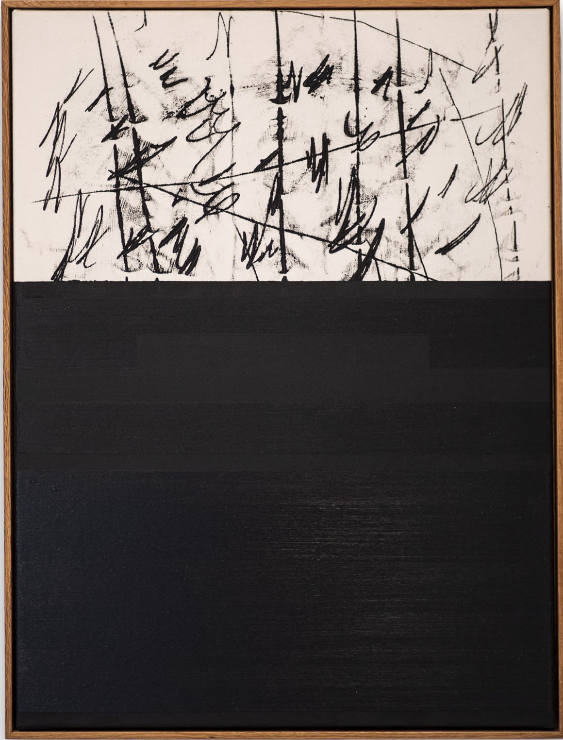 Søren Sejr, Composition black / Handwritten k scribble / Open hat oilstick / Oilstick bloc bottom , 2022