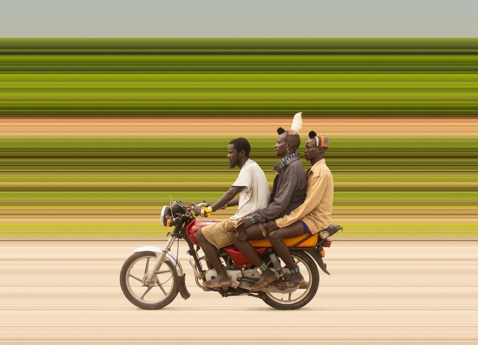 Girma Berta, Streets of Turmi_2 (Small format), from The Motion series, 2024