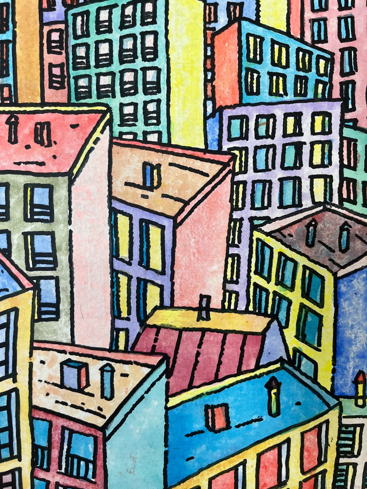 Antonio Seguí, Hombre sobre la ciudad , 1987