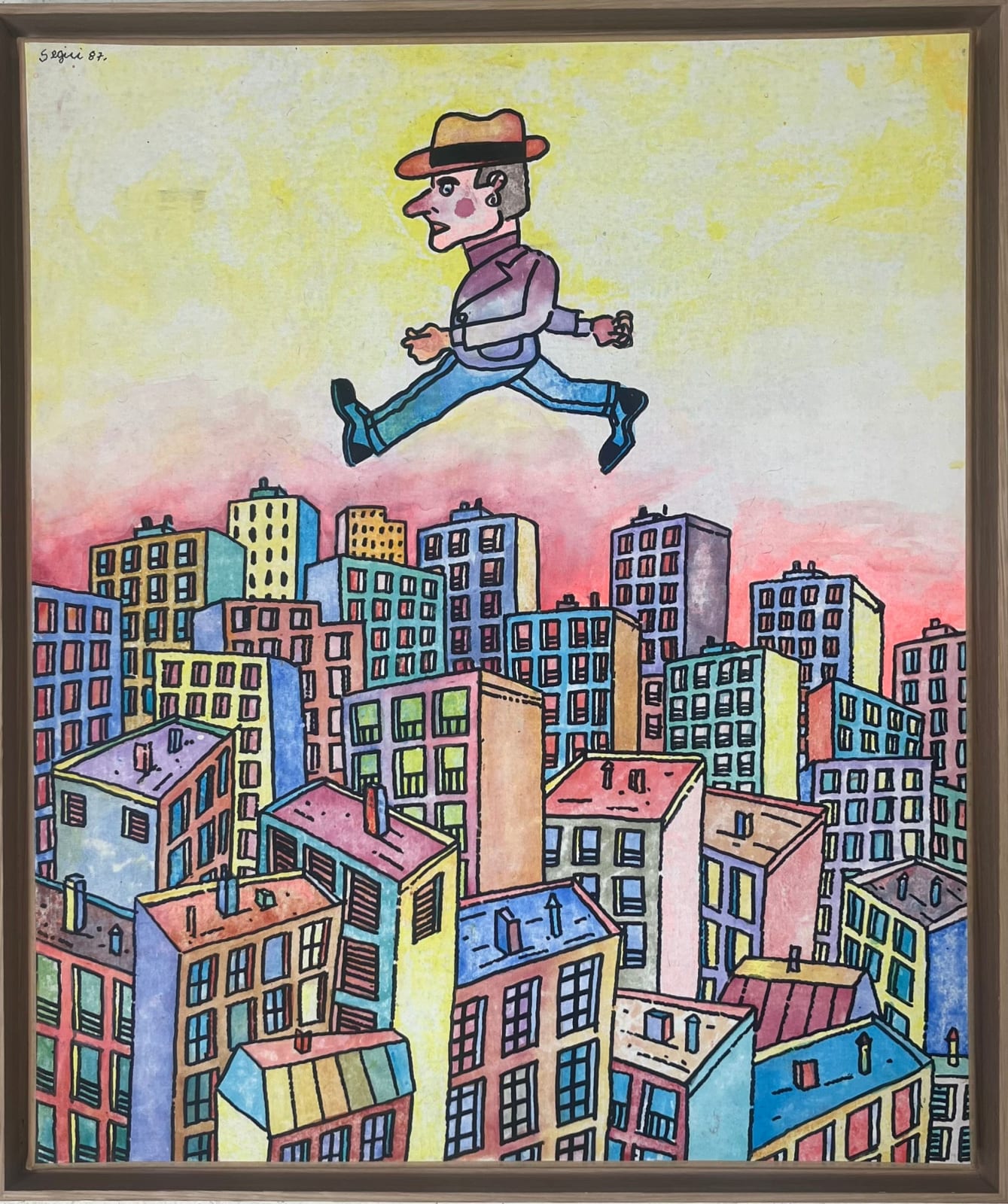 Antonio Seguí, Hombre sobre la ciudad , 1987