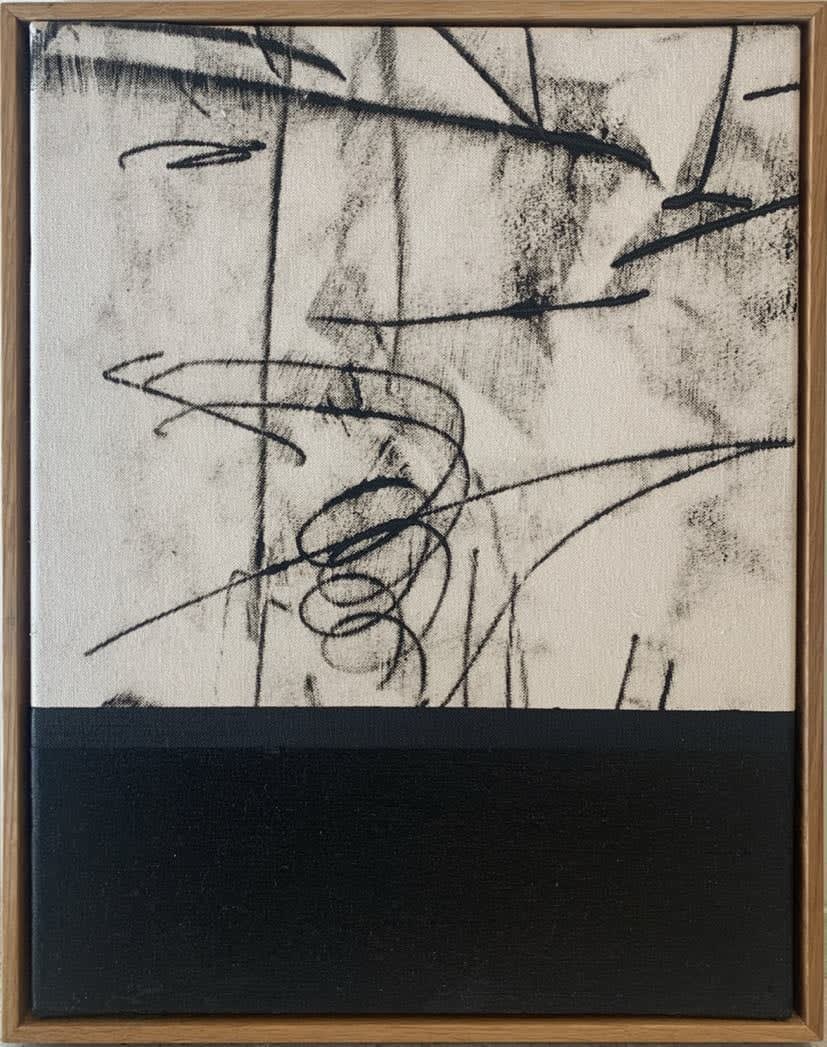 Søren Sejr, Composition black / Strange vibes scribbles / Oilstick bloc bottom, 2022