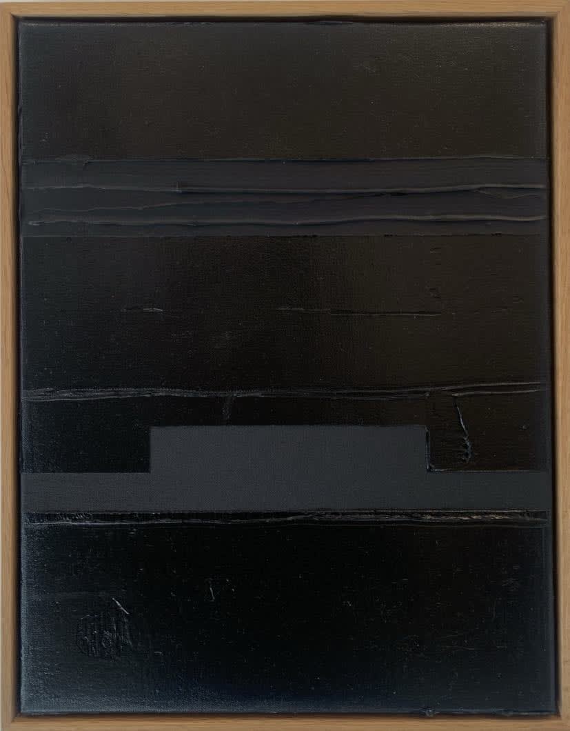 Søren Sejr, Composition black / Gloss gel / One line gel mat / Open hat, 2022