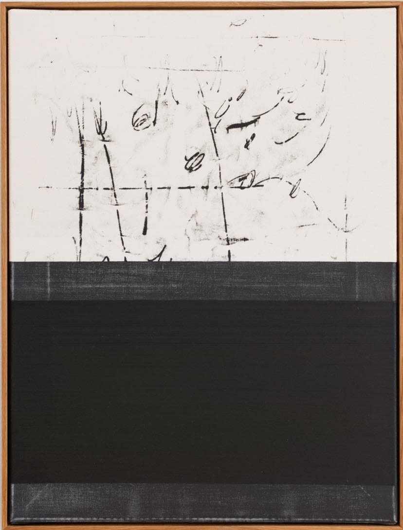 Søren Sejr, Composition black / Mixed scribble / Sanded acrylics / Oilstick bloc, 2022