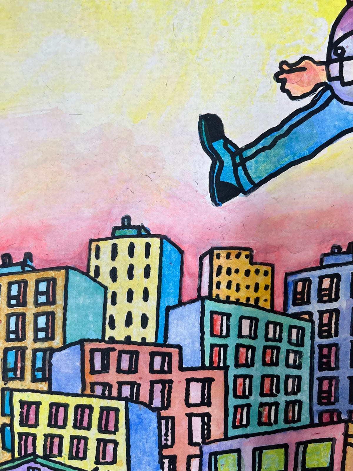 Antonio Seguí, Hombre sobre la ciudad , 1987