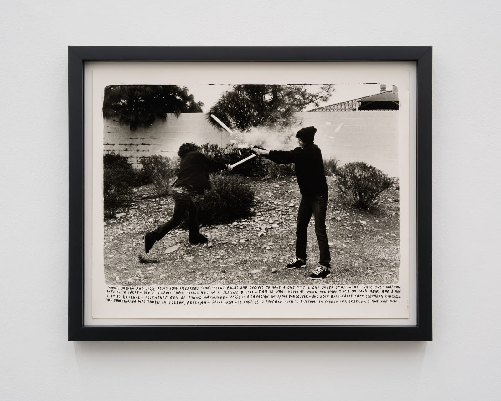 Ed Templeton, Joshua and Jesse break light bulbs, Tucson, Aroizona, 2003
