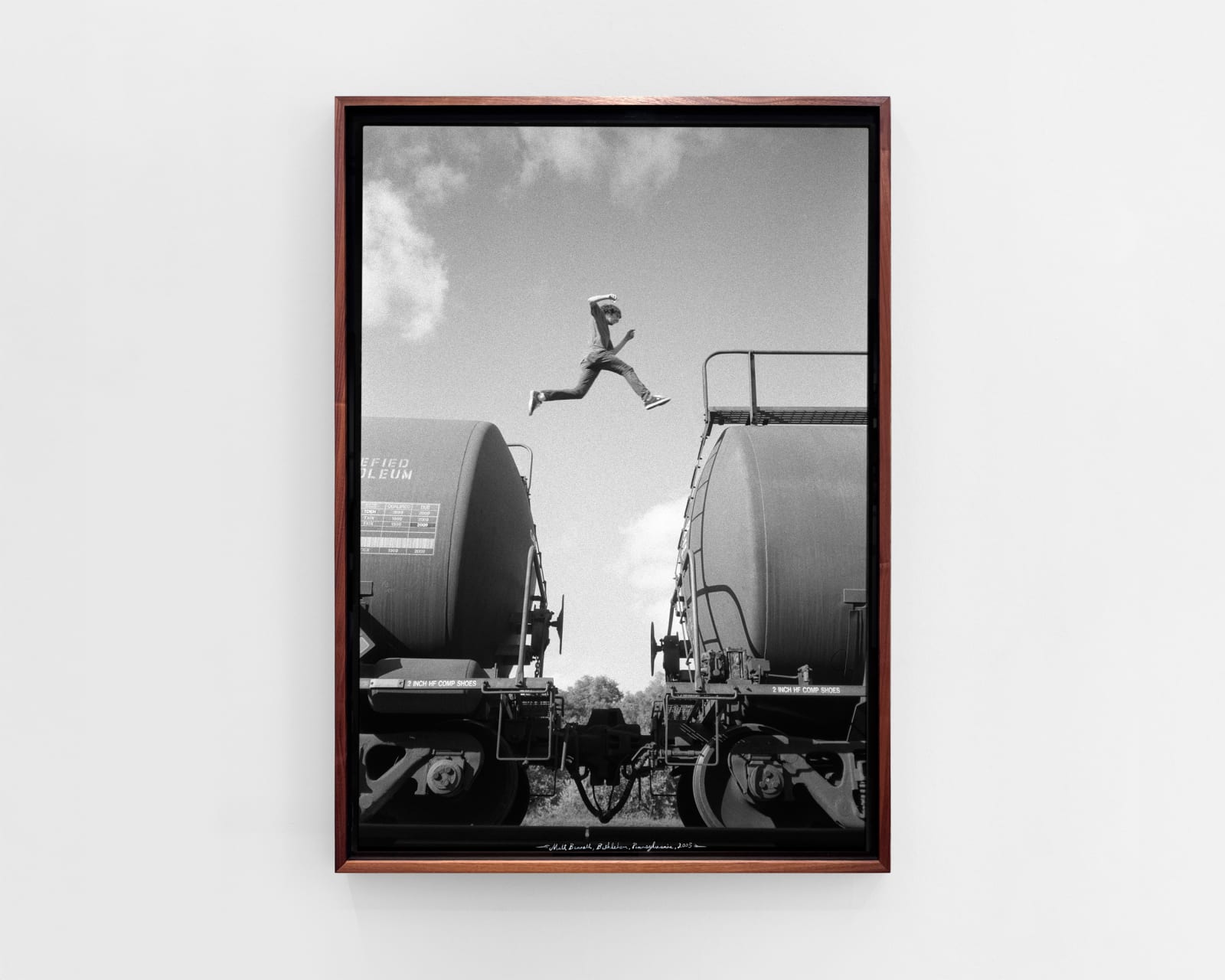 Ed Templeton, Matt Bennett jumps between trains, Bethlehem, PA, 2005