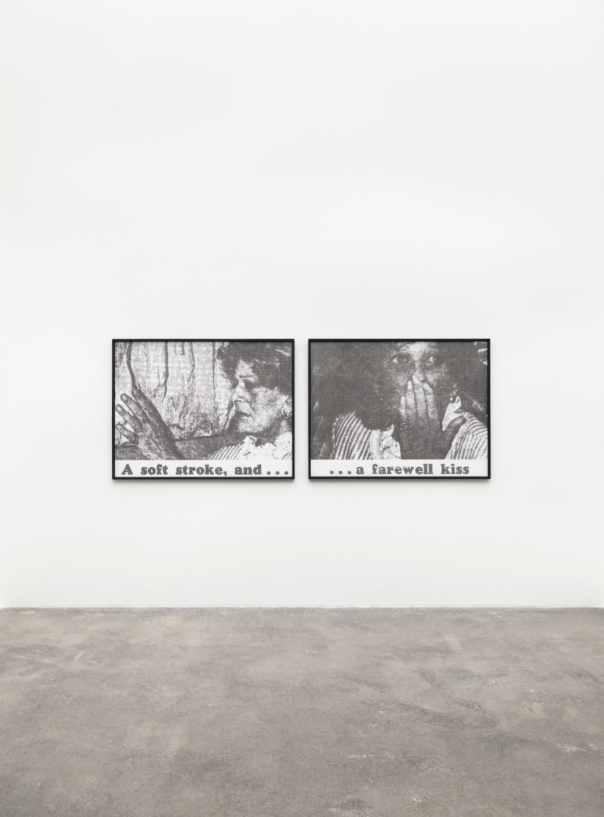 Runo Lagomarsino, A Soft Stroke and a Farewell Kiss (Here they are in exile, a marvelous exile with people who care very much, but they are in exile), 2023