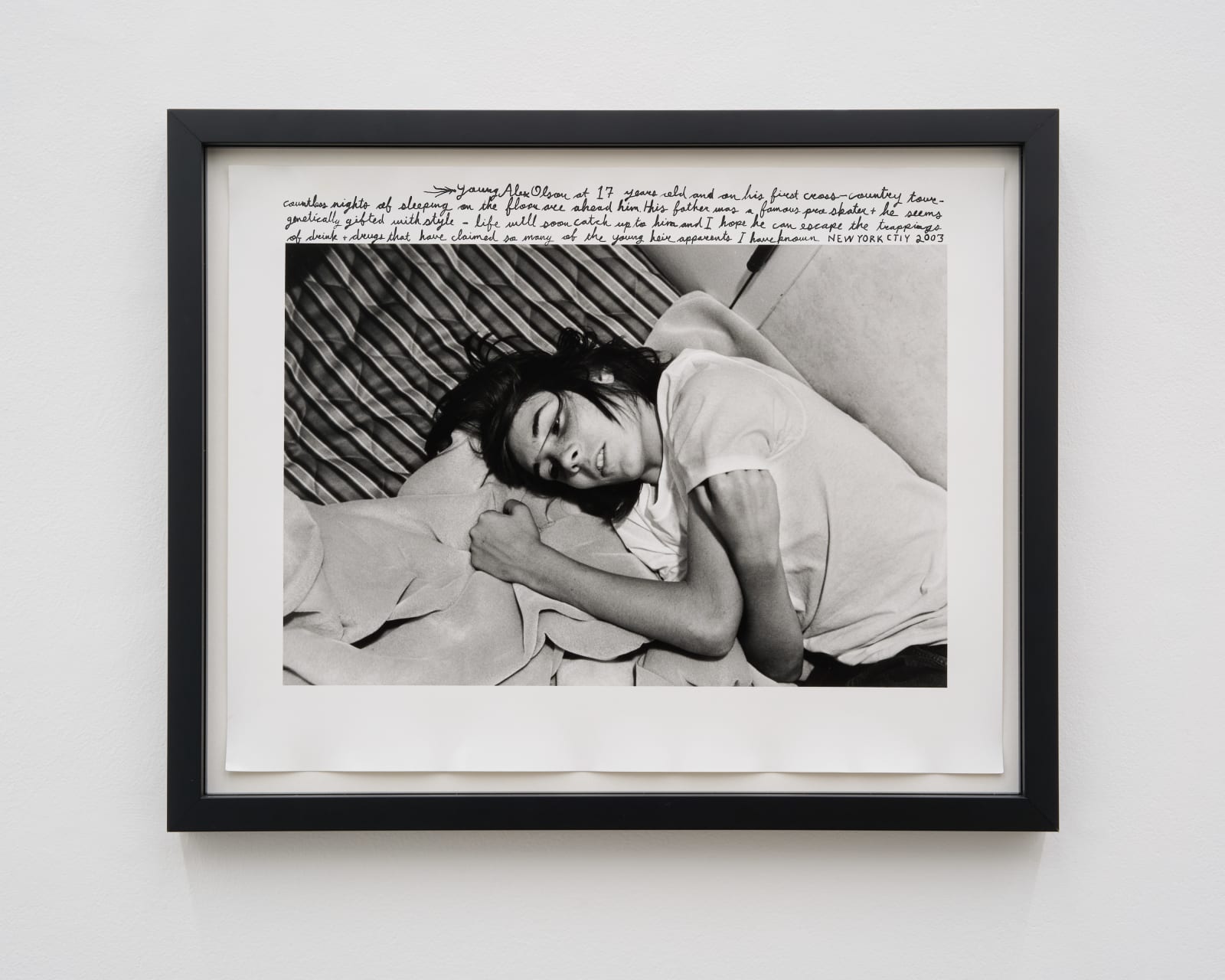 Ed Templeton, Alex Olson on a hotel room floor, New York City, 2003