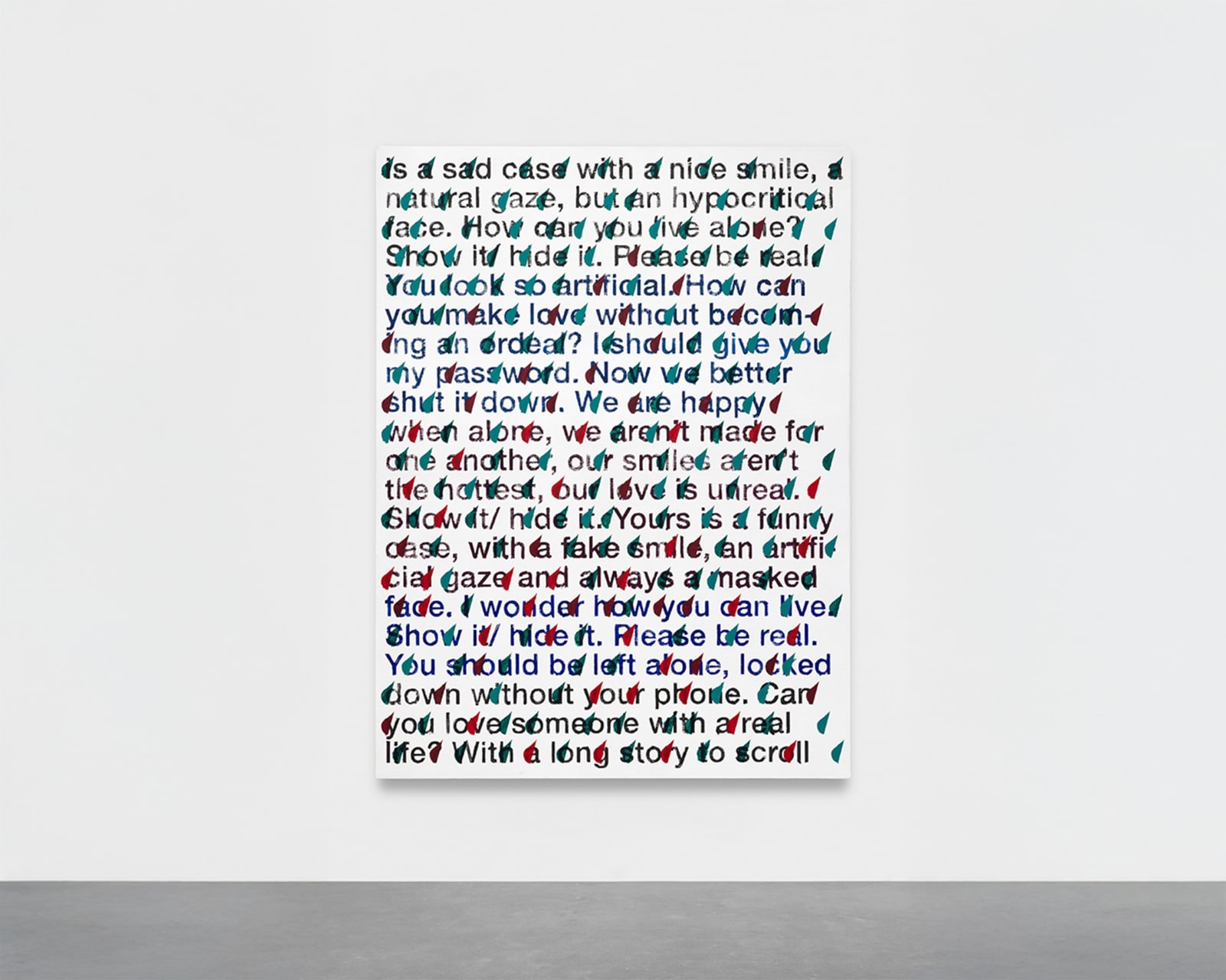 Carlos Amorales, Fragmented Typefaces 03, 2022