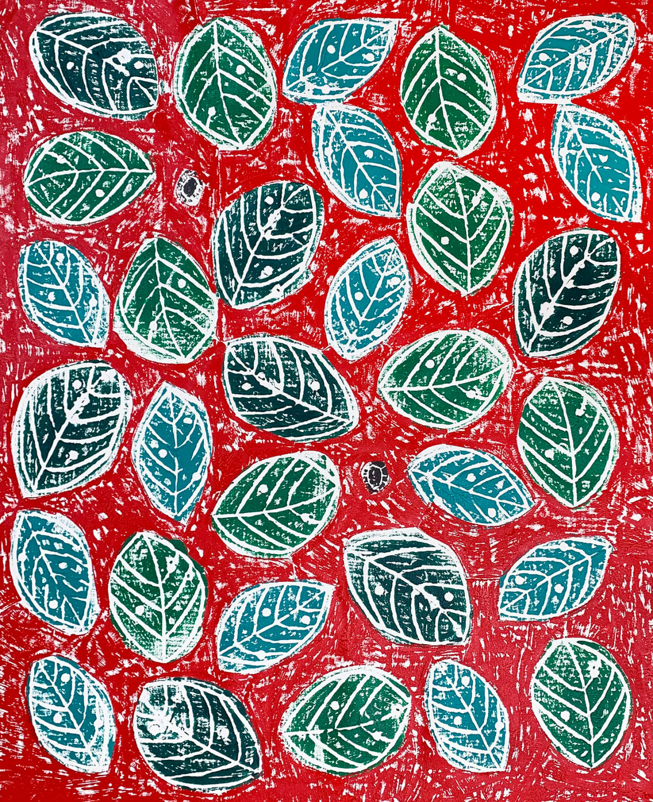 Olaf Breuning, Leaves, 2020