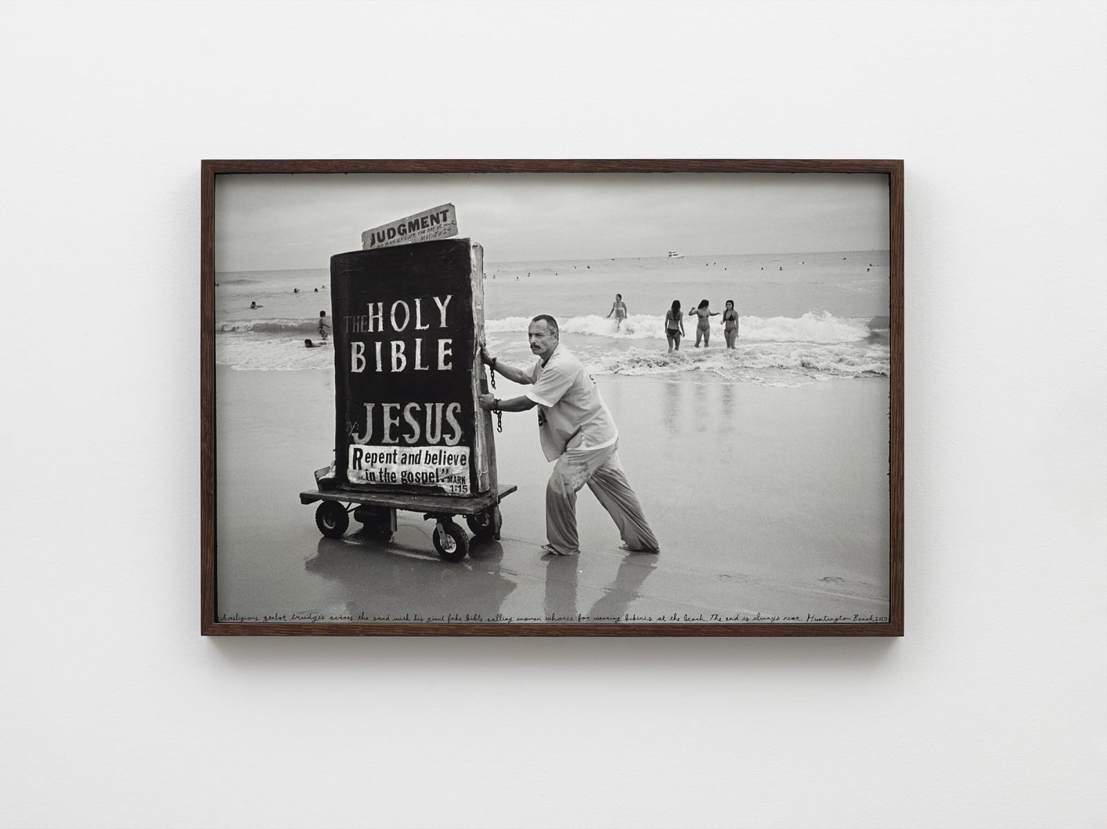 Ed Templeton, Man pushes bible cart HB, 2013, 2019