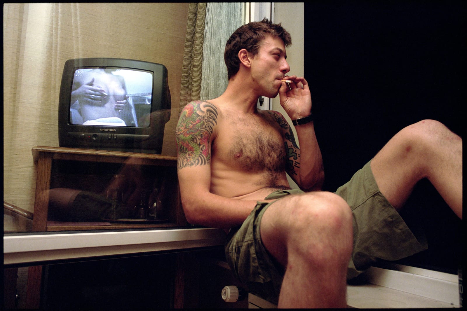 Ed Templeton, Brian Anderson after big contest, Dortmund, Germany, 1999