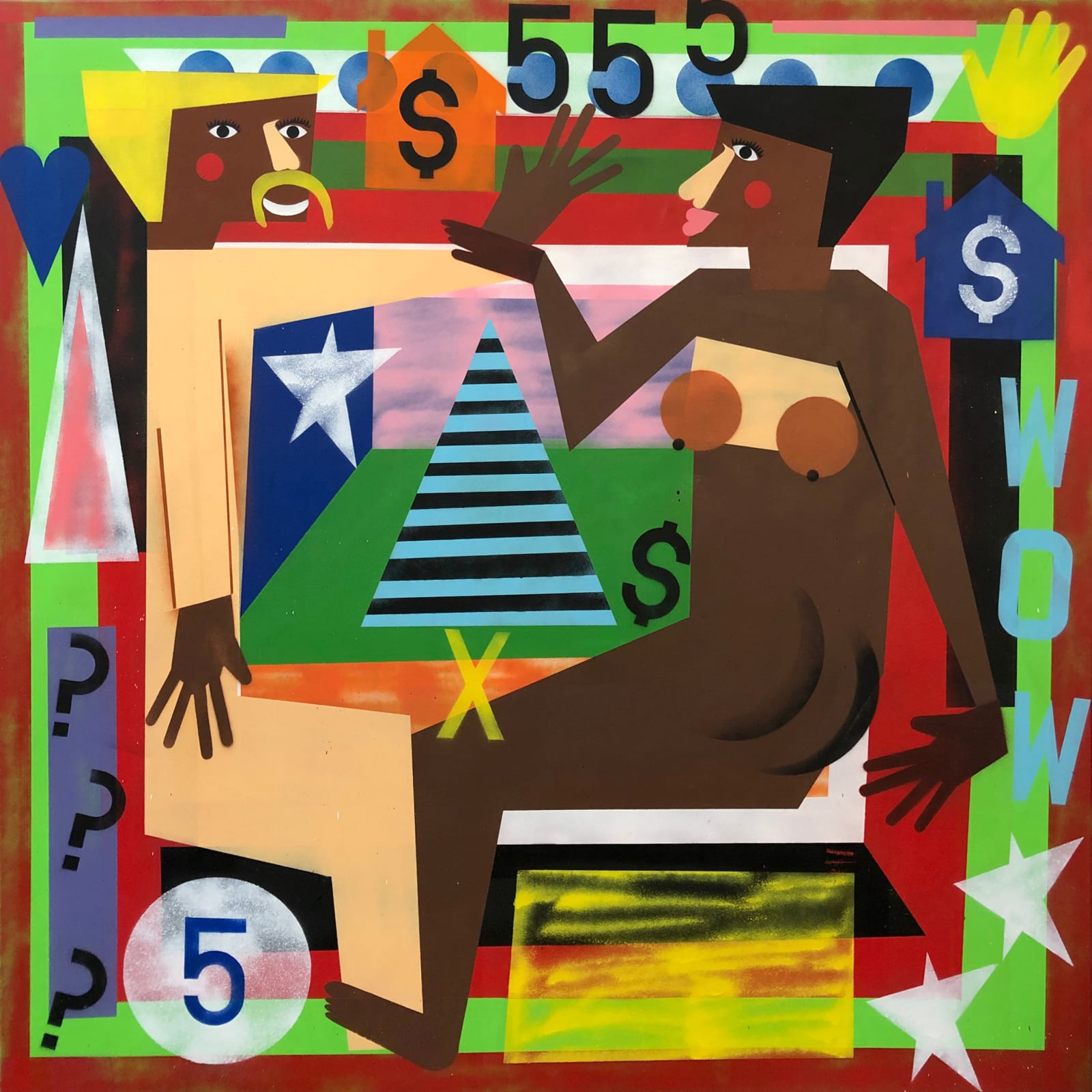 Nina Chanel Abney, 555 Wow, 2019