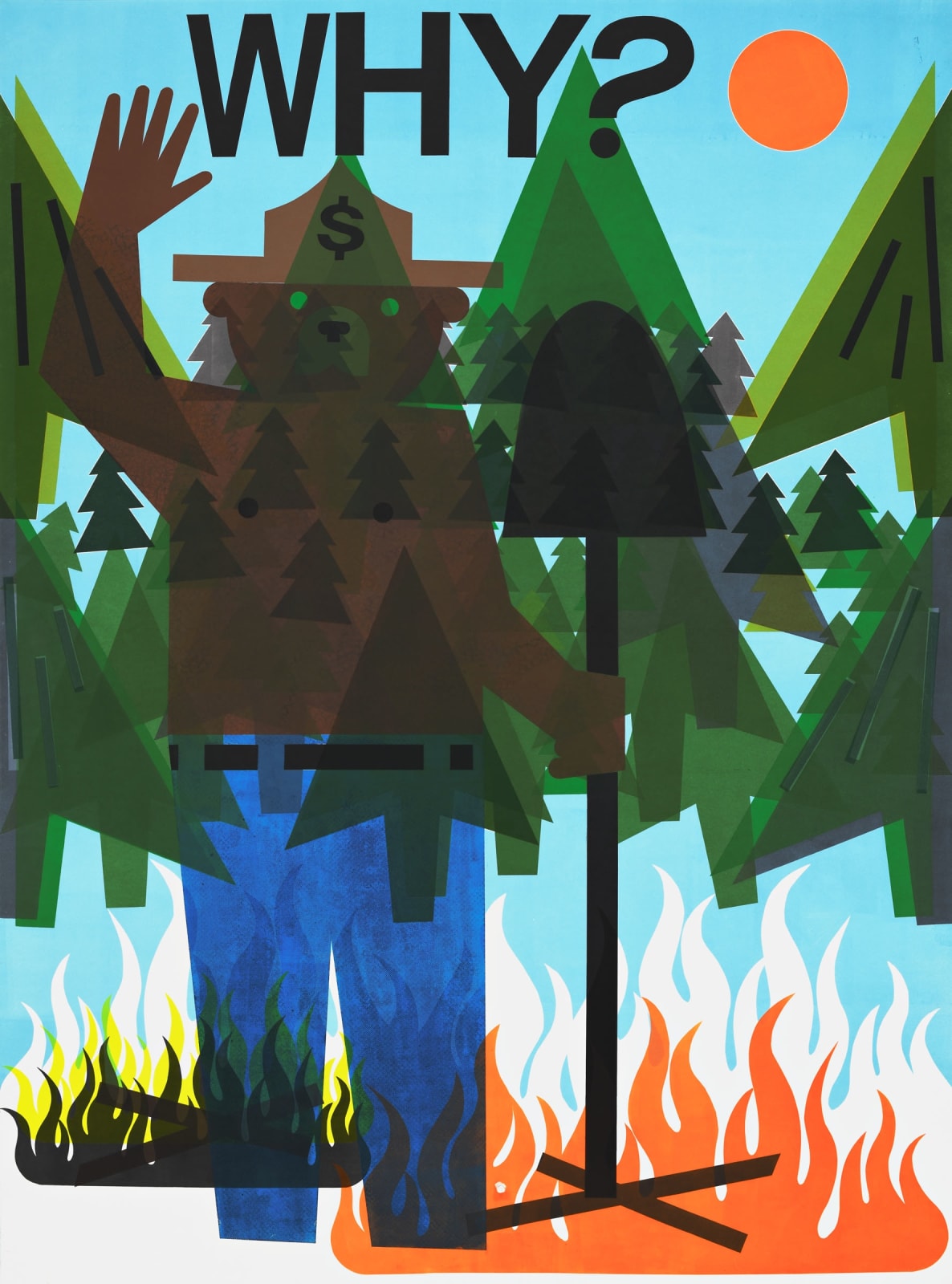 Nina Chanel Abney, The Bear Minimum , 2025