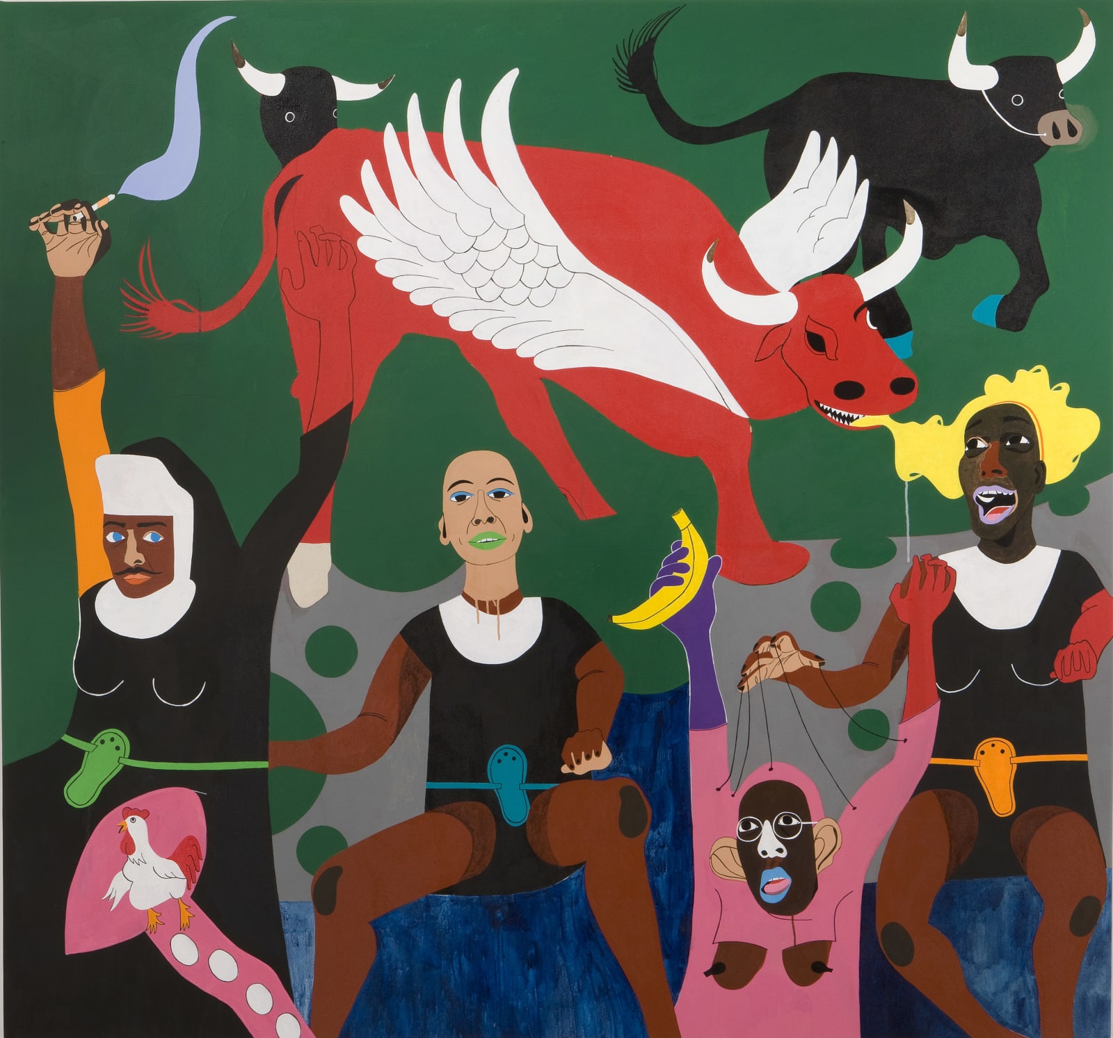 Nina Chanel Abney, Who What When, 2009