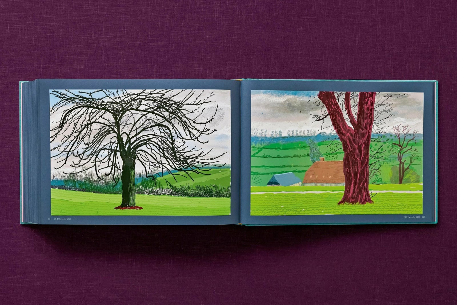 David Hockney, 220 for 2020. Art Edition No. 301–400 ‘My Second Drawing of Beuvron-en-Auge’, 2022