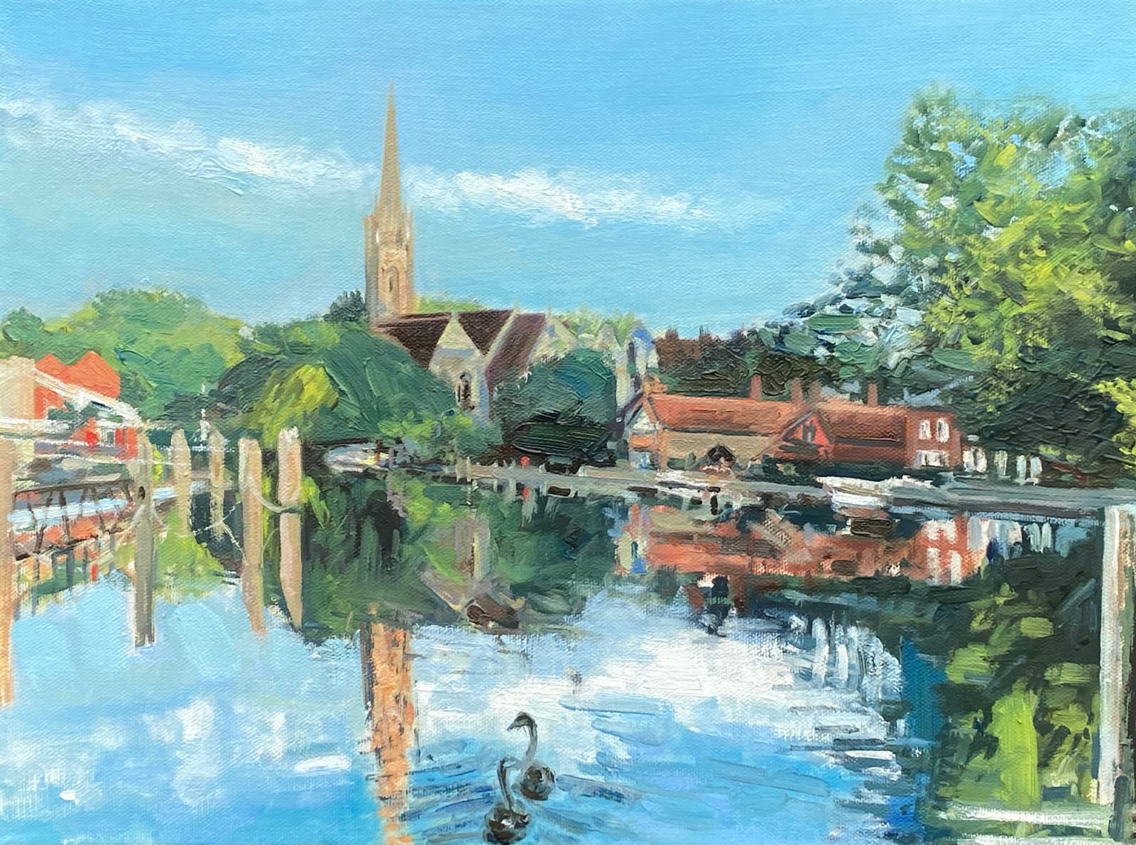 Andrew Field, Cerulean Sky Over Marlow , 2024