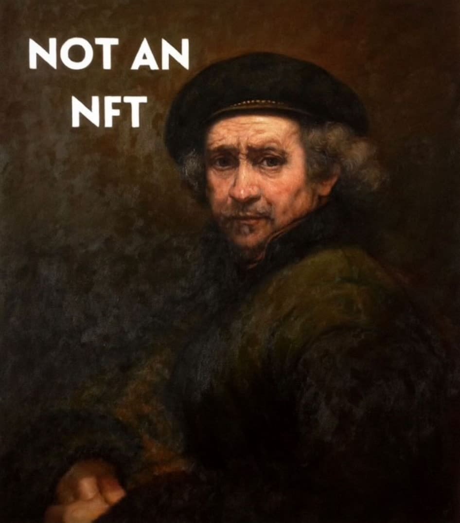 Contemporary meets classic Rembrandt painting