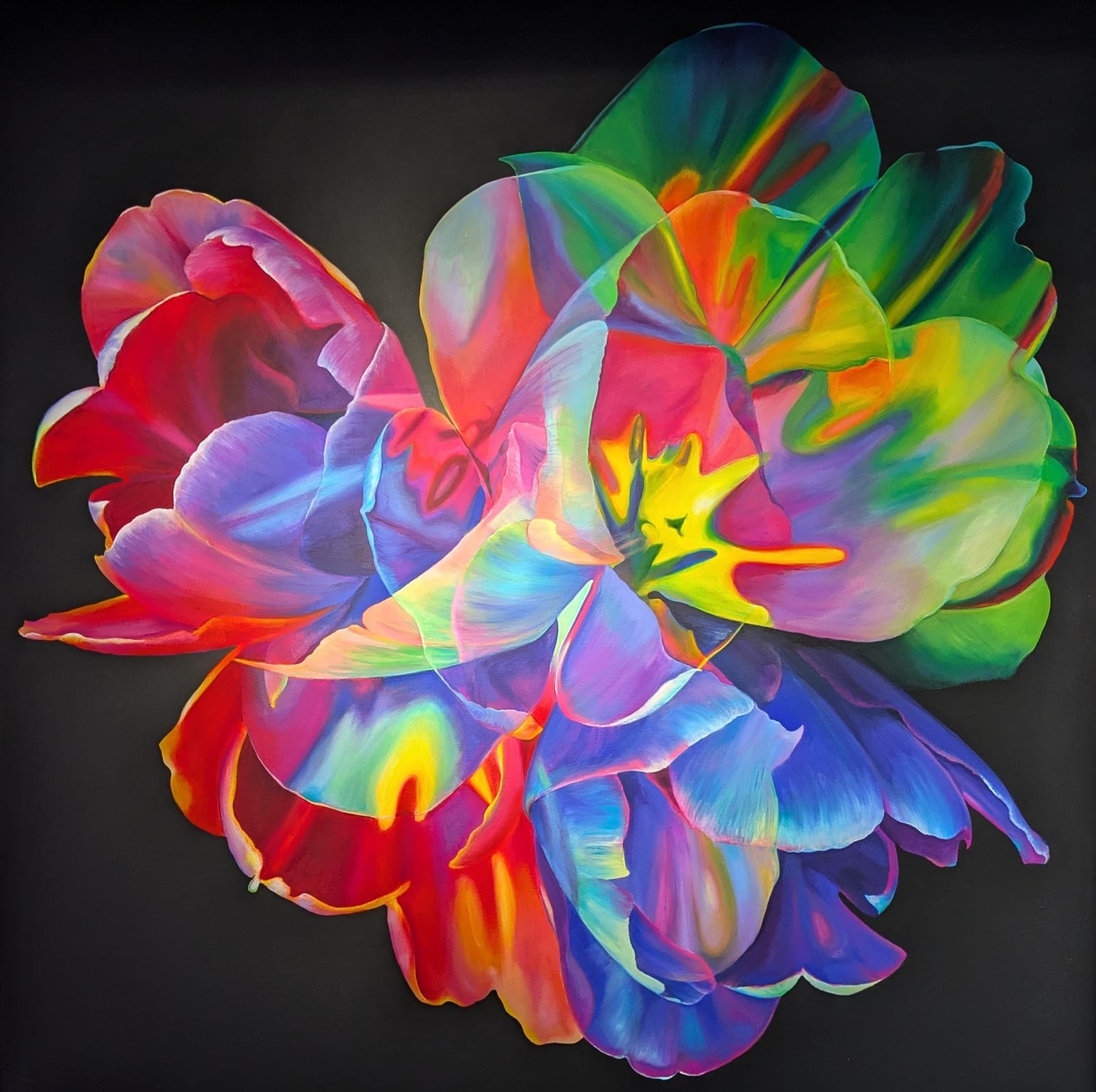 Bold floral artwork 