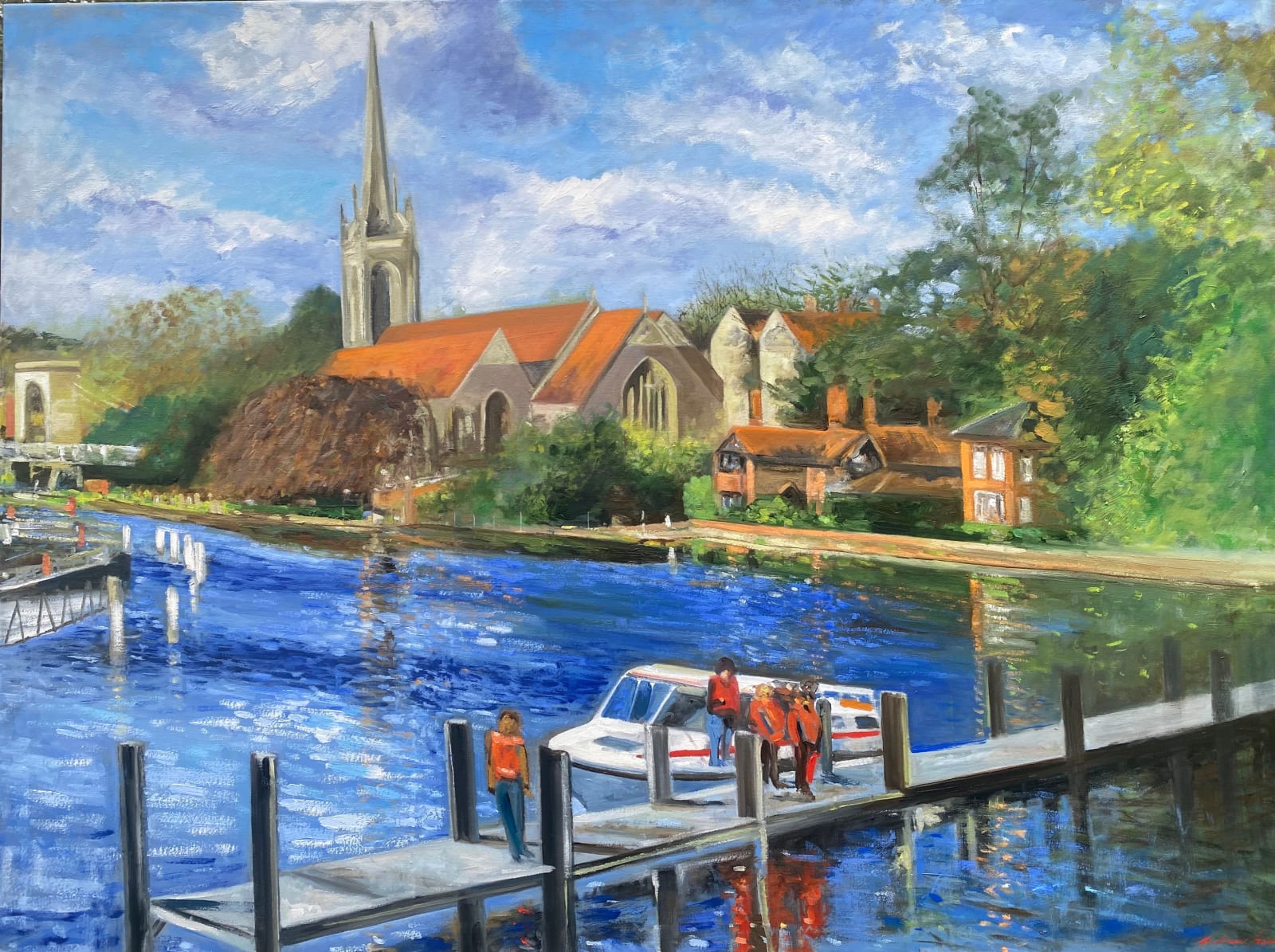 Andrew Field, Great Day For A River Cruise in Marlow, 2024