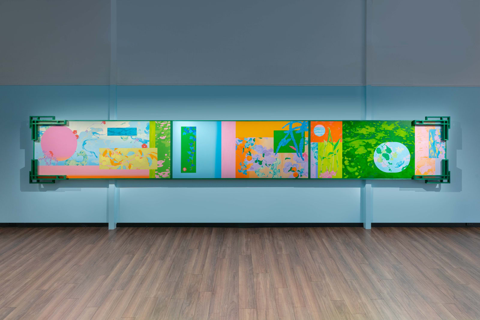 Louise Zhang, Sun and unfolding green: between clouds and mountains, 2025