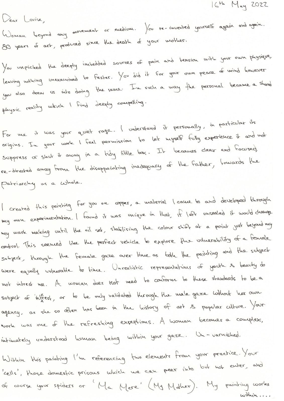 Natasha Walsh, Dear Louise (The Creation of Woman), 2022