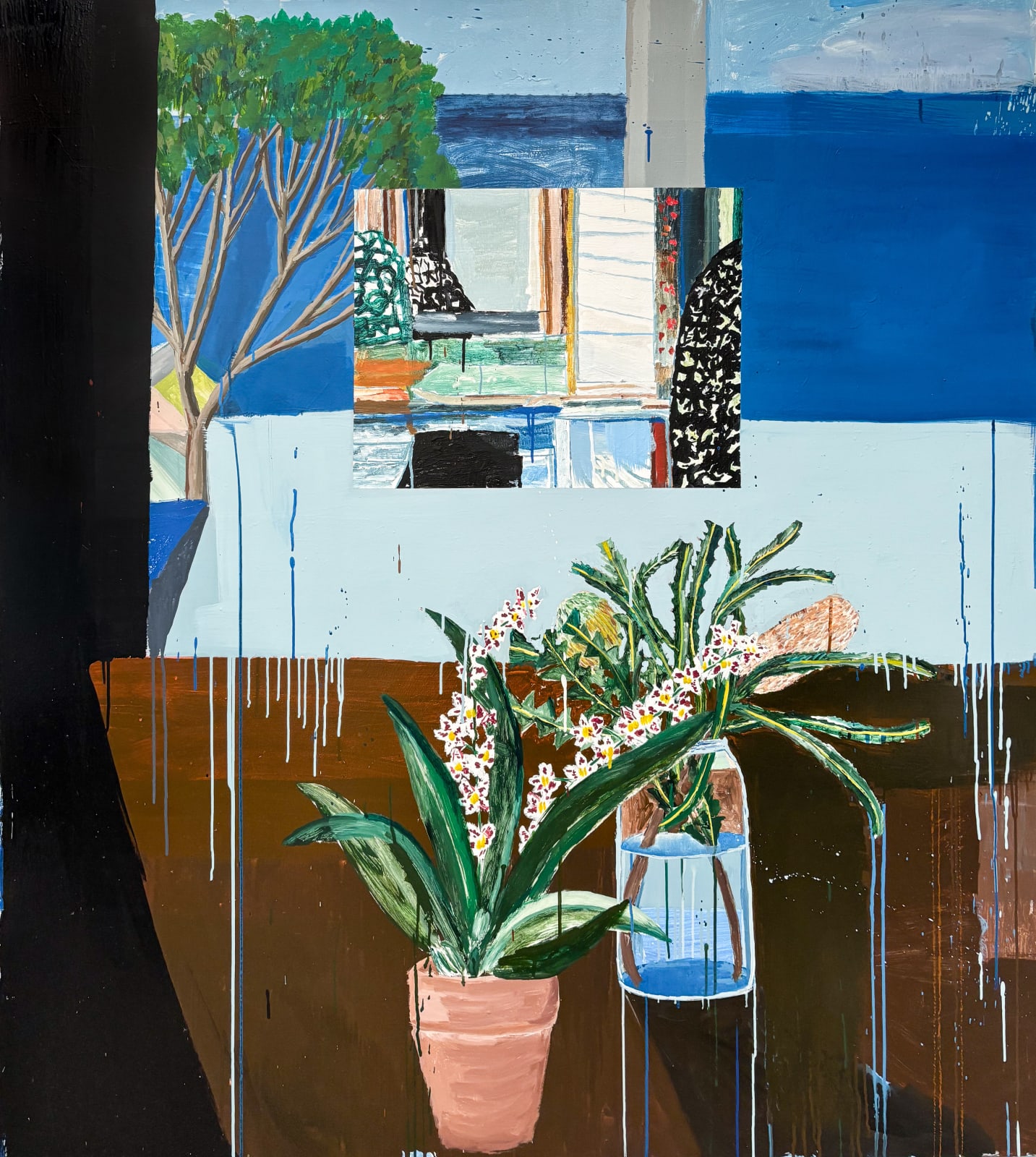 Sally Anderson, GM orchids, placenta banksias, Lismore flood, EV interior, 2024