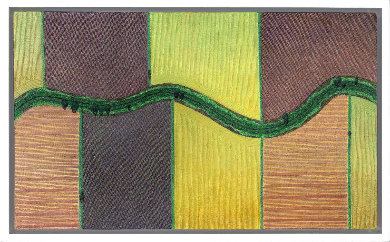 Diana Moore, A Stream Through Fields in Bloom