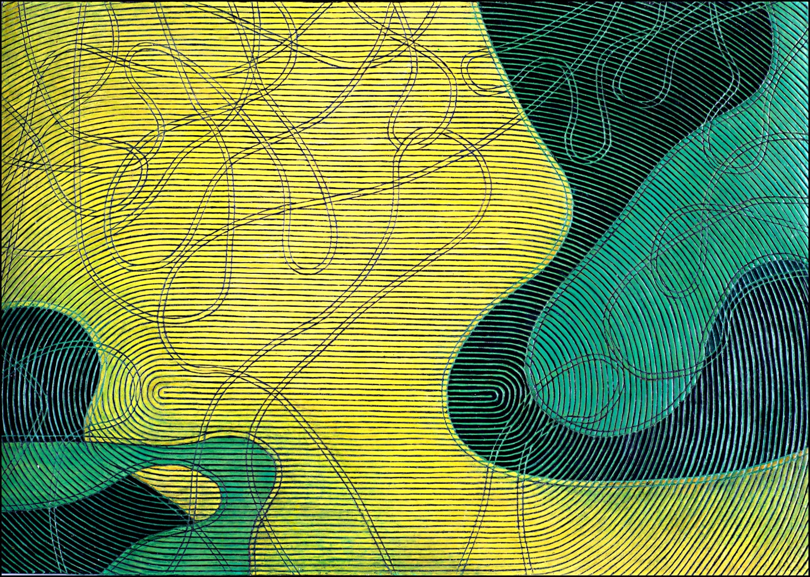 Diana Moore, Rotating Lines (Yellow Field Area)