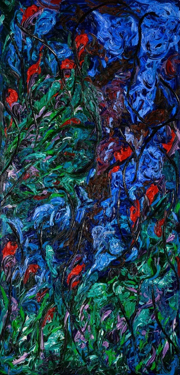 Dmitry Suhov, Red Irises-2, 2022