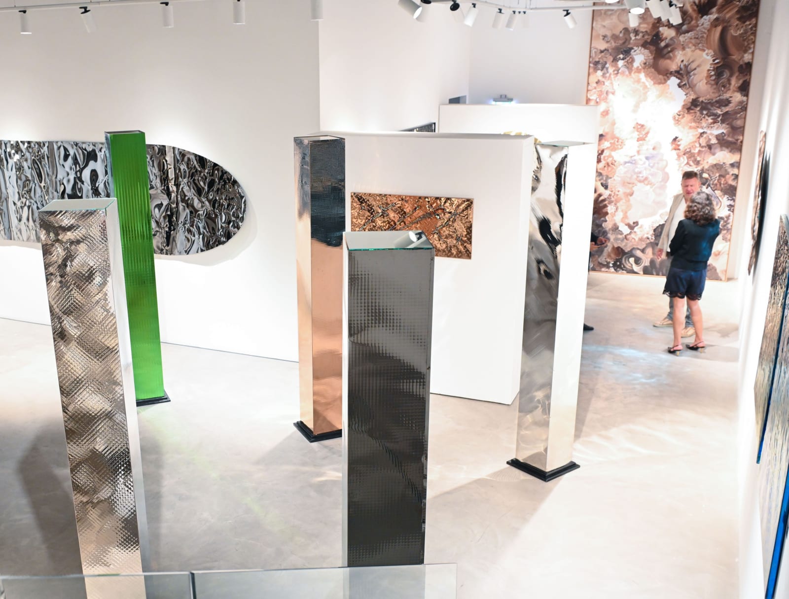 Hussain Jamil, Parallel 1 (silver pillar), 2024