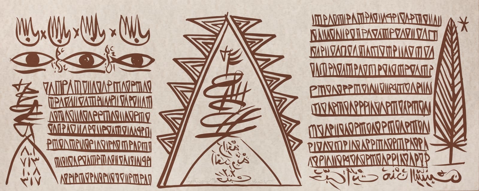 Rachid Koraïchi, The Angel with the Broken Feather, 2003